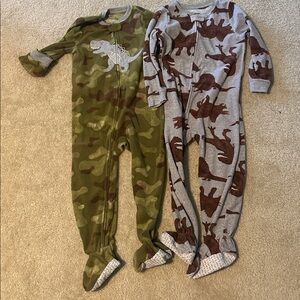 Carters fleece one piece footie pajamas size 4T